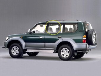 Стекло боковое TOYOTA LAND CRUISER PRADO 1996-2002 (J90-5d) RD/LH 
Бренд: BENSON