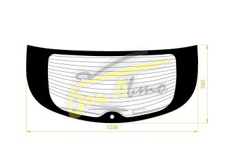 Стекло заднее с обогревом INFINITI EX 2007-2013 (J50) 1 отверстие 
Бренд: BENSON Тонированное