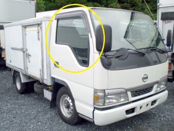 Стекло боковое NISSAN ATLAS-ELF 1993-2006 NKR 2 отверстия FD/RH 
Бренд: BENSON