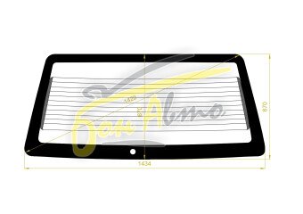 Стекло заднее с обогревом TOYOTA TOWN ACE 1988-1992 (CR20-1434*670) 1 отверстие 
Бренд: FYG