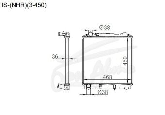 Радиатор ISUZU ELF 1993-2006 (NKR,NPS,NPR,NHR)(3-450) (4HG,4HF,4HL,4JG) 
Бренд: TONGSHI PL36MT