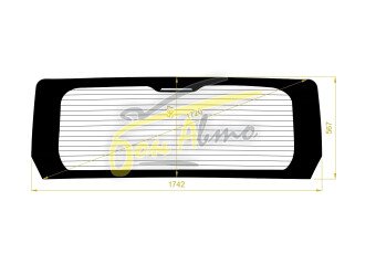 Стекло заднее с обогревом TOYOTA HIACE 2019- (H300-std-1742*567) молдинг, 
Бренд: BENSON