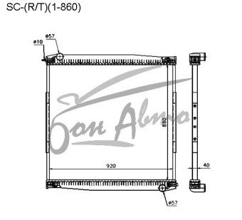 Радиатор SCANIA 4-series 1996- () /1-860 
Бренд: TONGSHI PL50MT