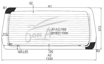 Стекло заднее с обогревом NISSAN SERENA 1999-2005 (C24-1330*573) 
Бренд: BSG