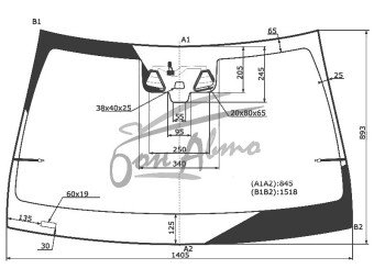 Стекло лобовое MERCEDES C-CLASS 2014- (W205-4/5d) место под 2 камеры с обогревом, место под датчик дождя, антенна, 
Бренд: ZDG
