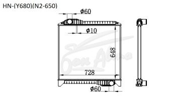 Радиатор HINO SUPER DOLPHIN 1992-2003 (FN)(N2-650) (K13,P11) 
Бренд: TONGSHI PL48MT
