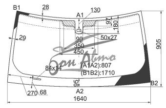 Стекло лобовое LAND ROVER DISCOVERY 2004-2009 (L319) место под датчик дождя, 
Бренд: BENSON