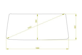 Стекло лобовое IVECO STRALIS 2002- (1986*822) 
Бренд: КМК с синей полосой