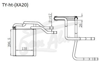Радиатор отопителя TOYOTA RAV 4 2000-2005 (ACA20,ZCA20) 
Бренд: TONGSHI AL26