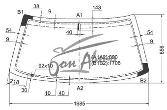 Стекло лобовое LAND ROVER Range Rover 1994-2002 (P38A) 
Бренд: BSG с зеленой полосой