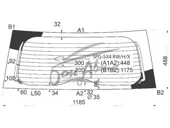 Стекло заднее с обогревом SUZUKI SX4 2006-2014 (YA11-5d) 1 отверстие 
Бренд: BENSON