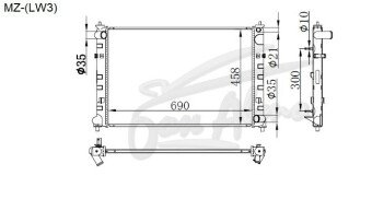 Радиатор MAZDA MPV 1999-2006 (LW3) (FS,L3) 
Бренд: TONGSHI PL26AT