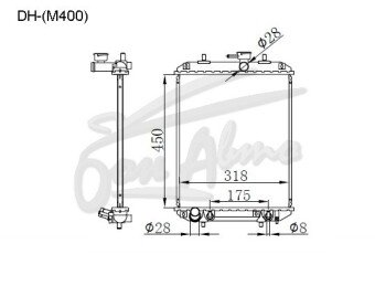 Радиатор DAIHATSU COO 2006-2012 (M400) (3SZ) 
Бренд: TONGSHI AL26AT