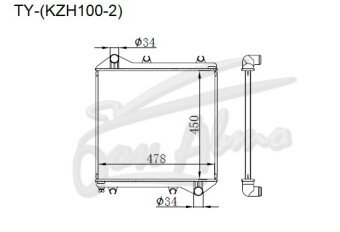 Радиатор TOYOTA HIACE 1989-2004 (KZH100)(вспомогательный) (1KZ,2L-T) 
Бренд: TONGSHI PL26MT