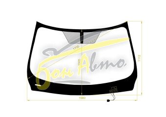 Стекло лобовое INFINITI QX60 2012- (L50-LHD) обогрев щеток 
Бренд: BENSON с синей полосой