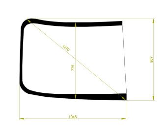 Стекло лобовое FREIGHTLINER CASCADIA 2008- (L-1045*807*1270) 
Бренд: BENSON с зеленой полосой