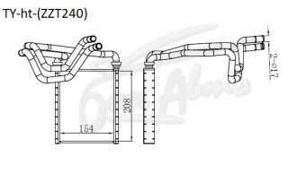 Радиатор отопителя TOYOTA ALLION 2001-2007 (AZT,NZT,ZZT240) 
Бренд: TONGSHI AL26