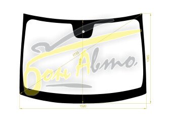 Стекло лобовое MERCEDES VITO 2014- (W447-LHD) место под датчик дождя антенна, 
Бренд: BENSON с серой полосой