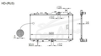 Радиатор HONDA VEZEL 2013- (RU3-4)(гибрид) (LEB) 
Бренд: TONGSHI PL16MT