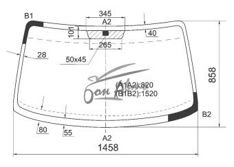 Стекло лобовое HYUNDAI H100 2004- () 1458*858*
Бренд: BSG