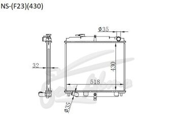 Радиатор NISSAN ATLAS 1991-2007 (F23)(430) (TD,QD,BD,ED) 
Бренд: TONGSHI AL32MT
