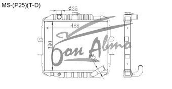 Радиатор MITSUBISHI DELICA TRUCK 1986-1999 (P25) (4G64,4D56) 
Бренд: TONGSHI AL48MT