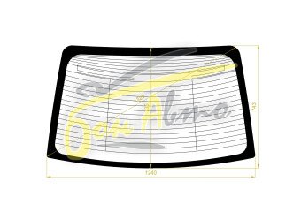 Стекло заднее с обогревом SUBARU LEGACY 2003-2009 (BL-4d sed) антенна, 
Бренд: BSG