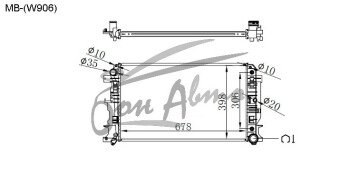 Радиатор VOLKSWAGEN CRAFTER 2006- () () 
Бренд: TONGSHI PL26AT