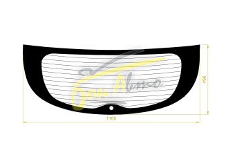 Стекло заднее с обогревом KIA K2 2011-2016 (UB-5d h/b) 1 отверстие 
Бренд: BENSON