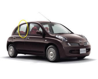 Стекло боковое NISSAN MARCH 2002-2010 K12 RD/RH 
Бренд: BSG