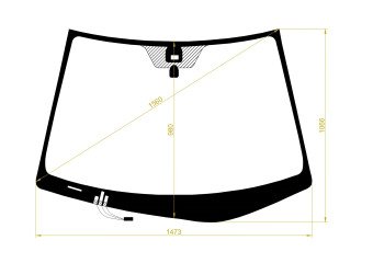 Стекло лобовое LEXUS RX 2003-2008 (XU30-LHD) обогрев щеток, место под датчик дождя, 
Бренд: BENSON с зеленой полосой