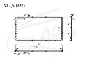 Радиатор кондиционера NISSAN CARAVAN 2012- (E26) 
Бренд: TONGSHI AL16