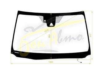 Стекло лобовое LEXUS GS 2011- (GRL15-RHD-2016) обогрев щеток, место под 1 камеру, место под датчик дождя, 
Бренд: BENSON с синей полосой