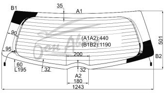 Стекло заднее с обогревом TOYOTA COROLLA FIELDER 2006-2012 (E140) 
Бренд: BSG