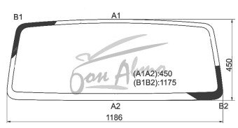 Стекло лобовое SUZUKI SAMURAI 1990-1998 (JA1#) 
Бренд: BENSON с синей полосой