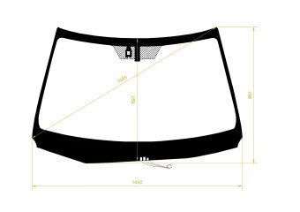 Стекло лобовое LEXUS NX 2015-2021 (AGZ10-RHD) обогрев щеток, место под датчик дождя, антенна, 
Бренд: BENSON с синей полосой