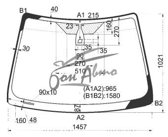 Стекло лобовое FORD FOCUS 2004-2011 (CB4-3d) место под датчик дождя 
Бренд: КМК с синей полосой