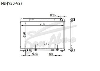 Радиатор INFINITI M45 2004-2010 (Y50) (VK45) 
Бренд: TONGSHI PL16AT