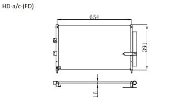 Радиатор кондиционера HONDA CIVIC 2005-2012 (FD)(4d sed) 
Бренд: TONGSHI AL16
