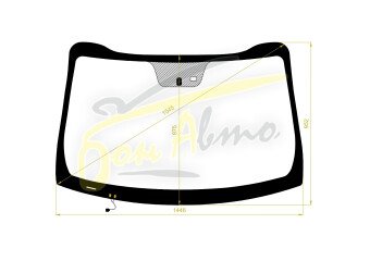 Стекло лобовое KIA SPORTAGE 2010-2015 (SL-LHD) обогрев щеток, место под датчик дождя, 
Бренд: BENSON с синей полосой