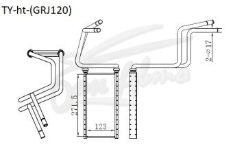Радиатор отопителя TOYOTA 4RUNNER 2002-2009 (GRN210) 
Бренд: TONGSHI AL26