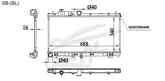 Радиатор SUBARU OUTBACK 2014-2019 (BS) (FB25) 
Бренд: TONGSHI PL16MT