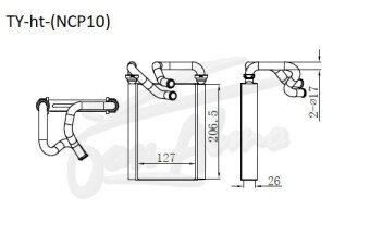 Радиатор отопителя TOYOTA VITZ 1999-2005 (NCP10) 
Бренд: TONGSHI AL26