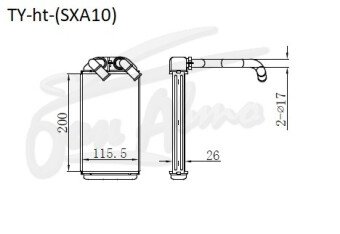 Радиатор отопителя TOYOTA TERCEL 1994-1999 (EL51) 
Бренд: TONGSHI AL26