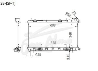 Радиатор SUBARU FORESTER 1996-2002 (SF5-9) (EJ20-T) 
Бренд: TONGSHI AL32AT