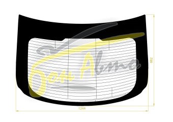 Стекло заднее с обогревом BMW X6 2014-2019 (F16) молдинг, 
Бренд: BENSON Тонированное