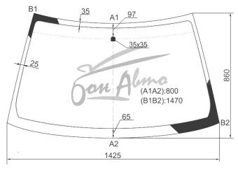 Стекло лобовое MITSUBISHI CARISMA 1995-2004 (DA) 
Бренд: BSG с зеленой полосой
