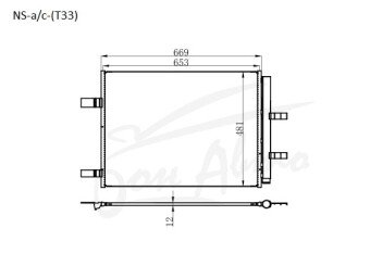 Радиатор кондиционера NISSAN X-TRAIL 2021- (T33)(гибрид) 
Бренд: TONGSHI AL12