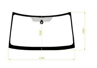 Стекло лобовое VOLKSWAGEN CRAFTER 2006-2017 (LT3-LHD) место под датчик дождя 
Бренд: КМК с синей полосой