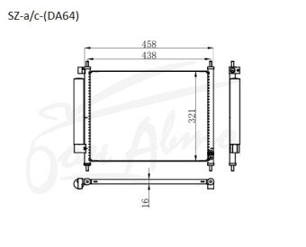 Радиатор кондиционера NISSAN CLIPPER 2013-2015 (DR64) (K6A) 
Бренд: TONGSHI AL16